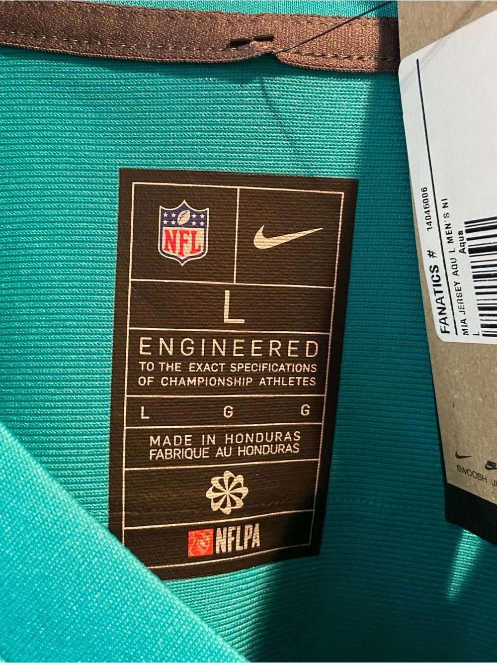 $130 NWT Nike Miami Dolphins - Tua Tagovailoa - Player Game Jersey  - Men’s L